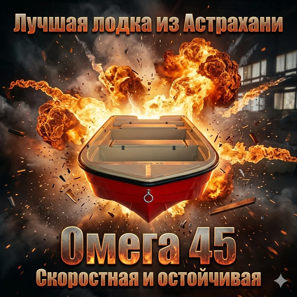 Астраханские лодки Omega XL 45 верфь RBoat - миниатюра 10