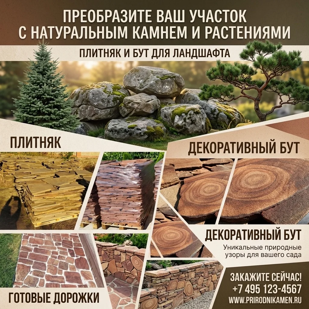 Природный камень плитняк валуны в Астрахани со склада - миниатюра 2