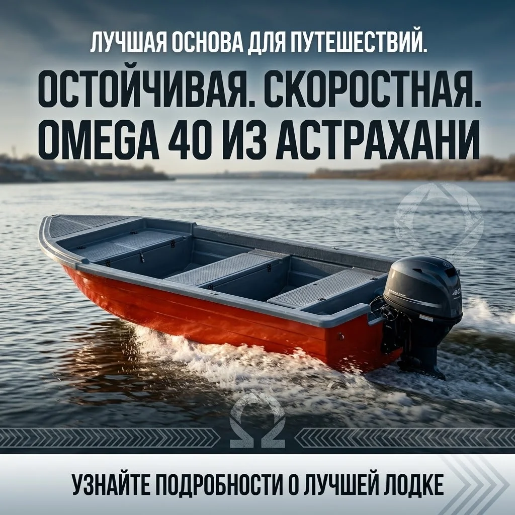 Лодка без регистрации Omega XL 40 судоверфь RBoat Астрахань - изображение 1