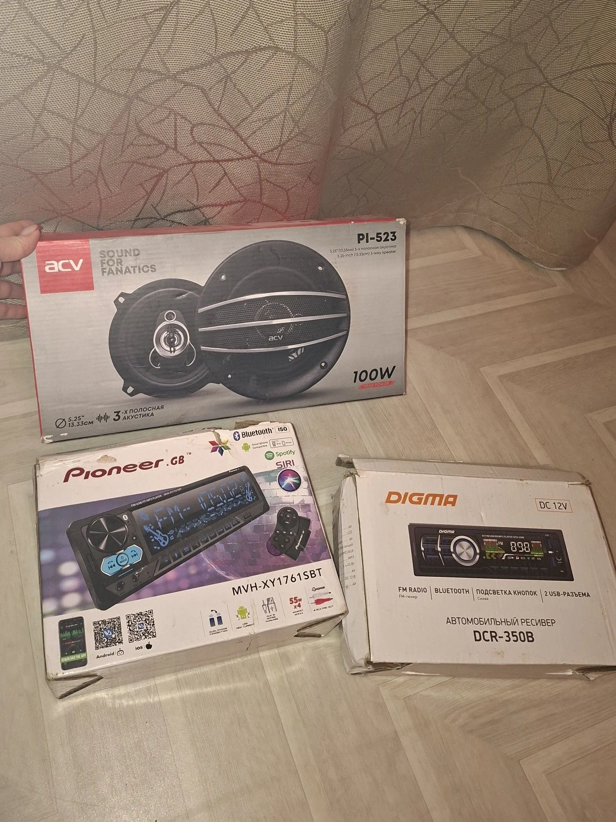 Колонки 13 см acv 100 w pioneer digma магнитолы - изображение 1