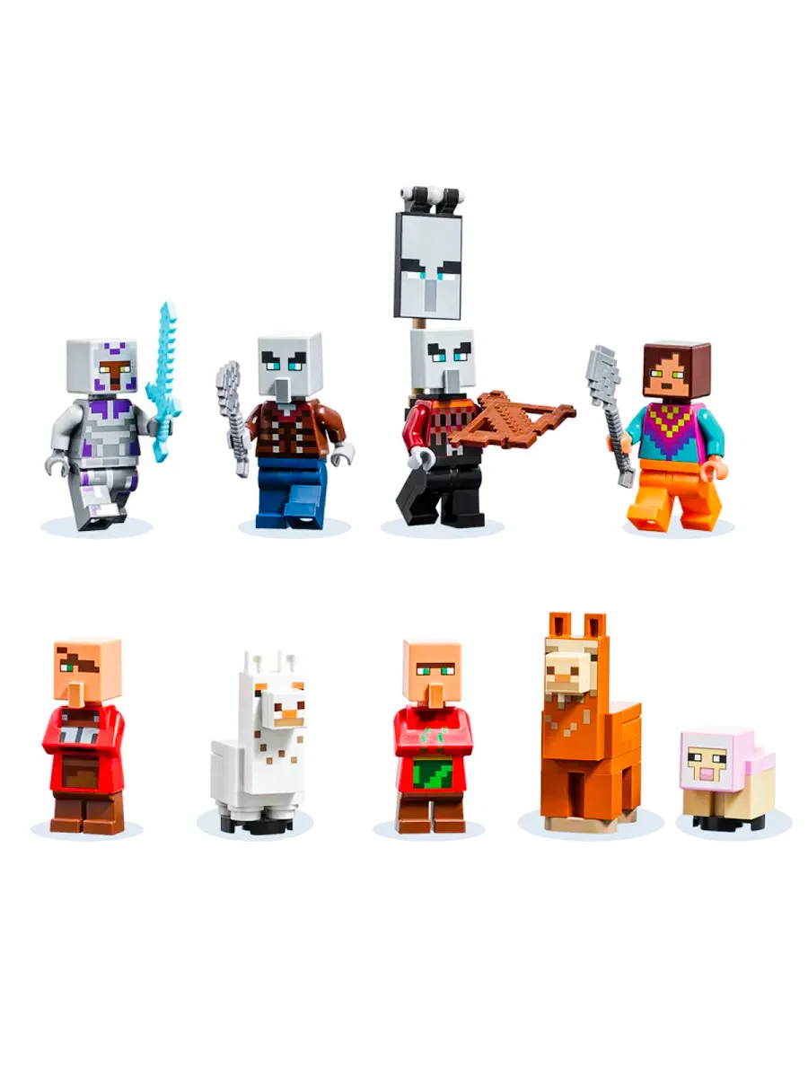 Конструктор Майнкрафт Деревня лам / 1252 детали / аналог Lego 21188 - миниатюра 4