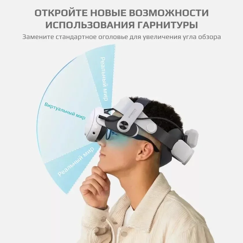 Крепление для Oculus Quest 3 - BoboVR M3 Pro аксессуар Quest 3 с аккумулятором - миниатюра 3