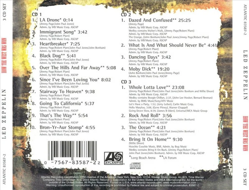 CD. Led Zeppelin – How The West Was Won (2003) - миниатюра 7