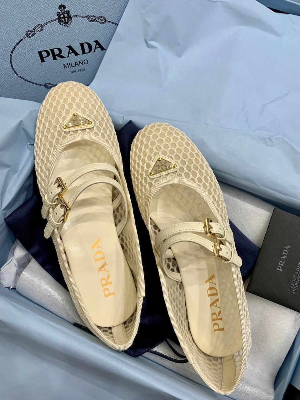 PRADA MESH женские балетки - миниатюра 2