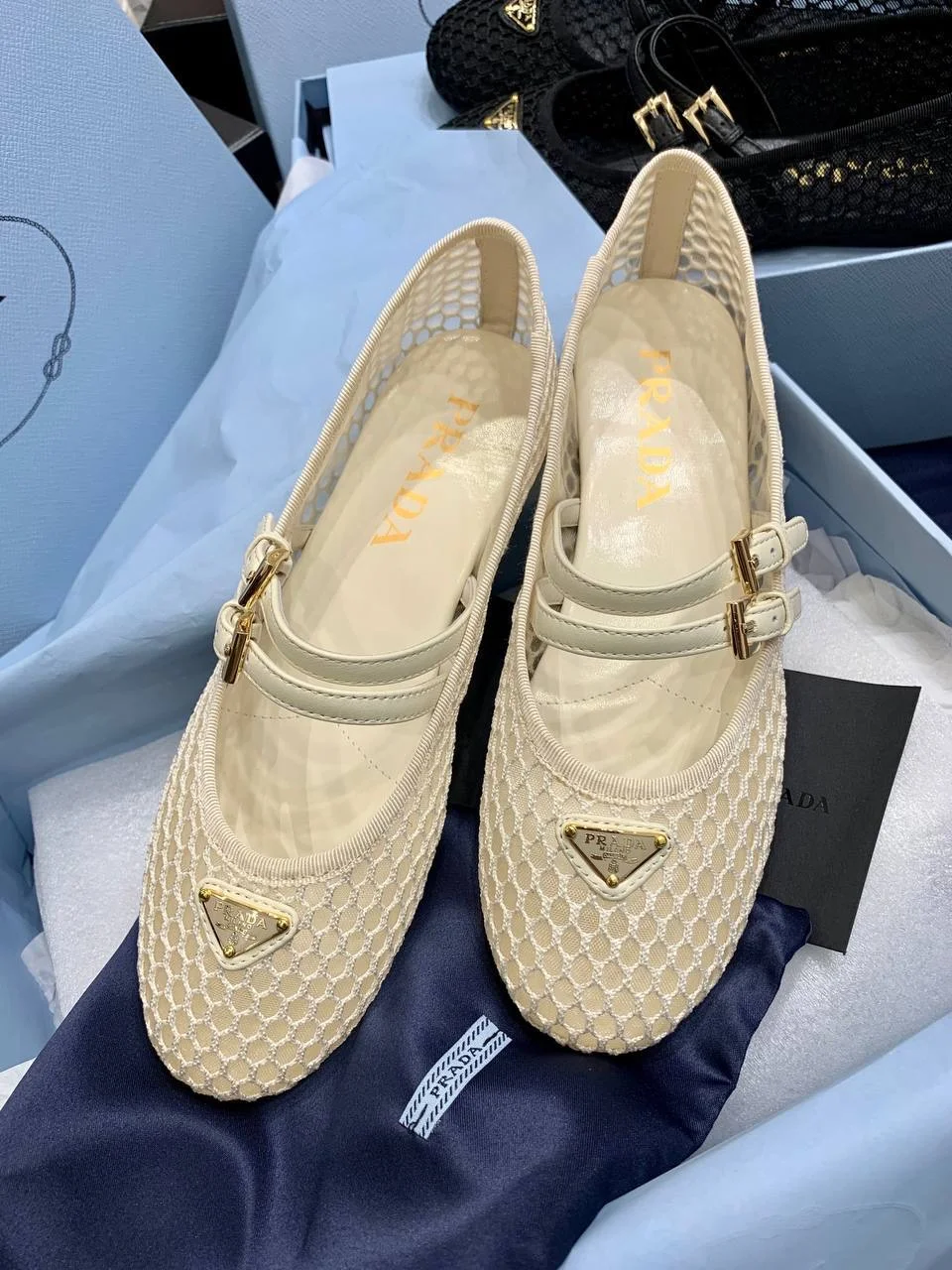 PRADA MESH женские балетки - миниатюра 3