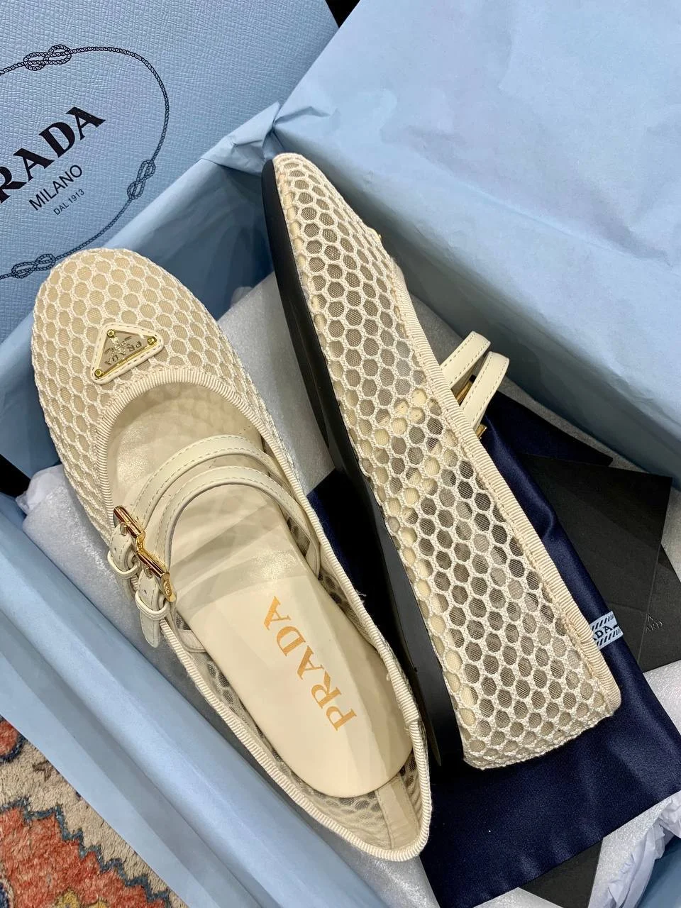 PRADA MESH женские балетки - миниатюра 4