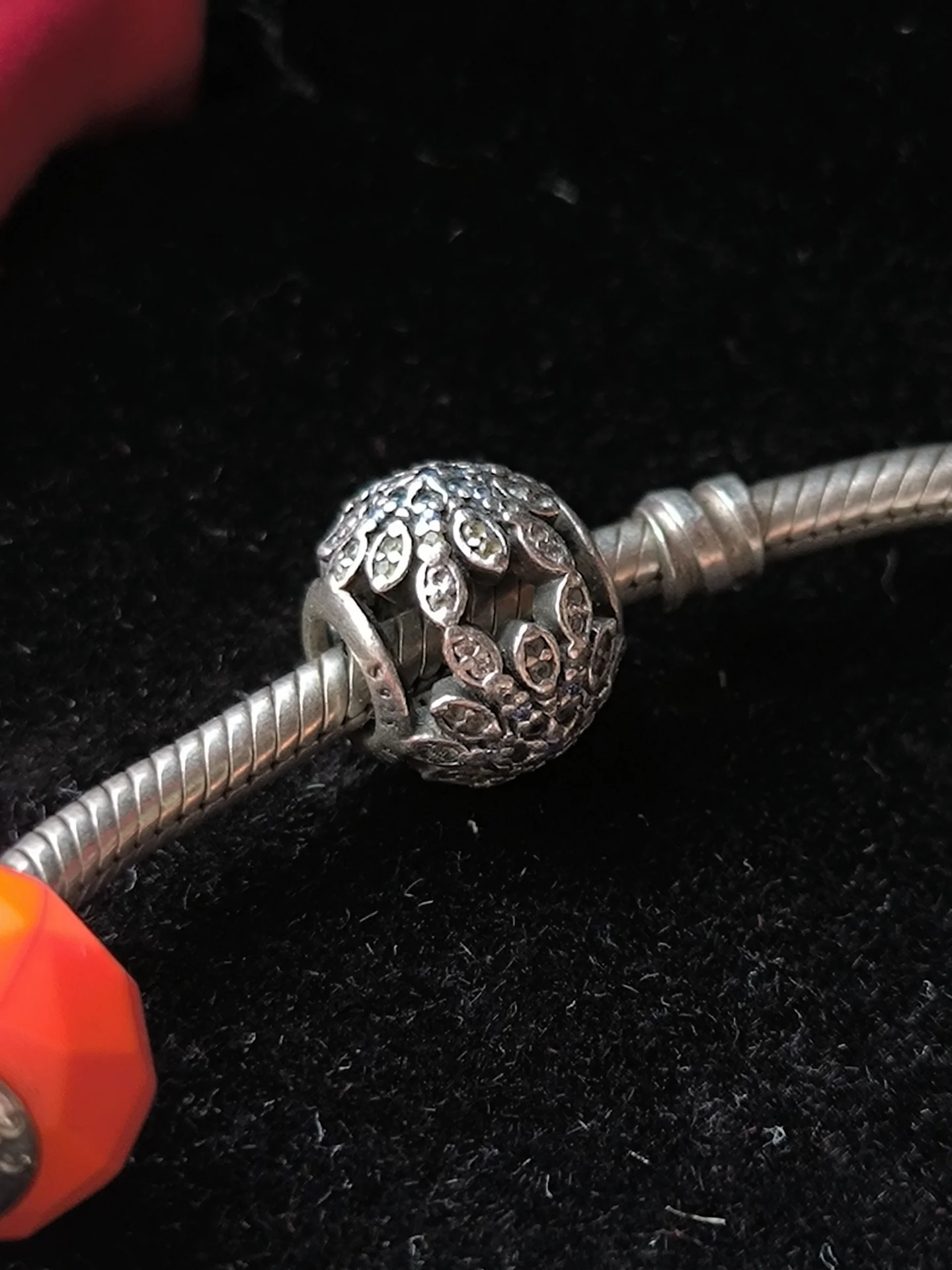 Серебряный браслет Pandora с шармами. Винтаж - миниатюра 9