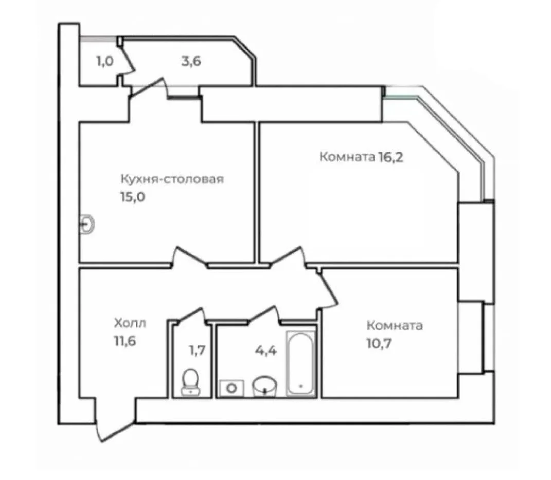 2- комн. кв. в г.Благовещенске - миниатюра 13