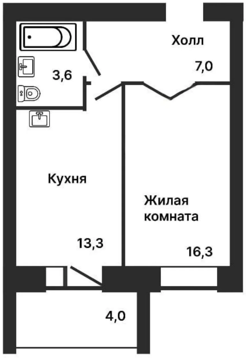 1-комн. кв. в новостройке - миниатюра 2