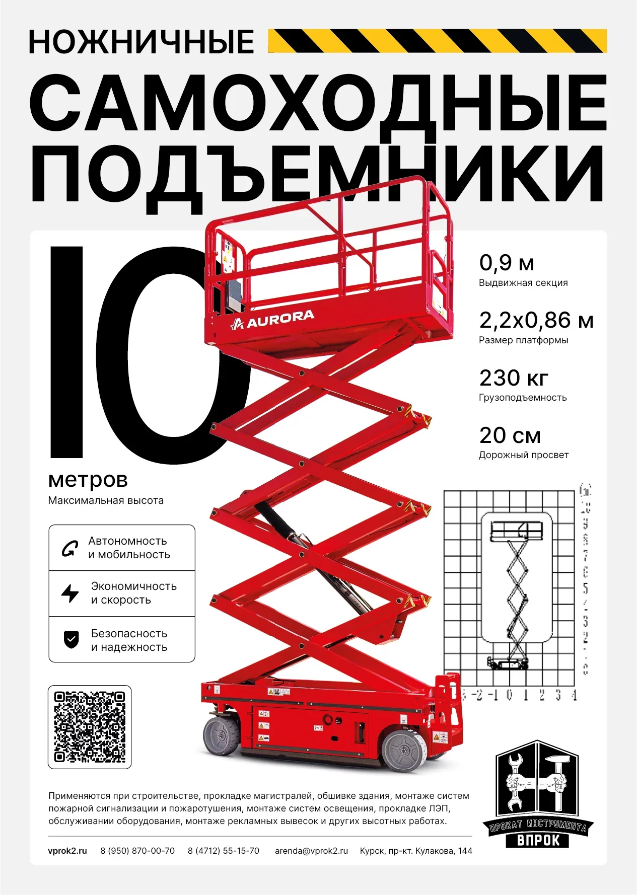 Аренда электрического самоходного ножничного подъемника LGMG AS0808 - миниатюра 3