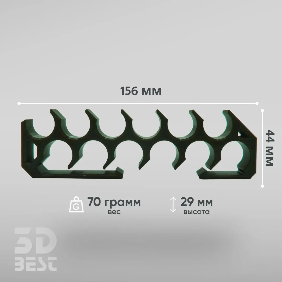 Патронташ тактический 12 калибр, пластик, 12 ячеек - миниатюра 2