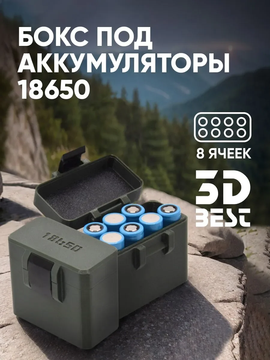 Бокс ударостойкий для аккумуляторов 18650 (8 ячеек) - изображение 1