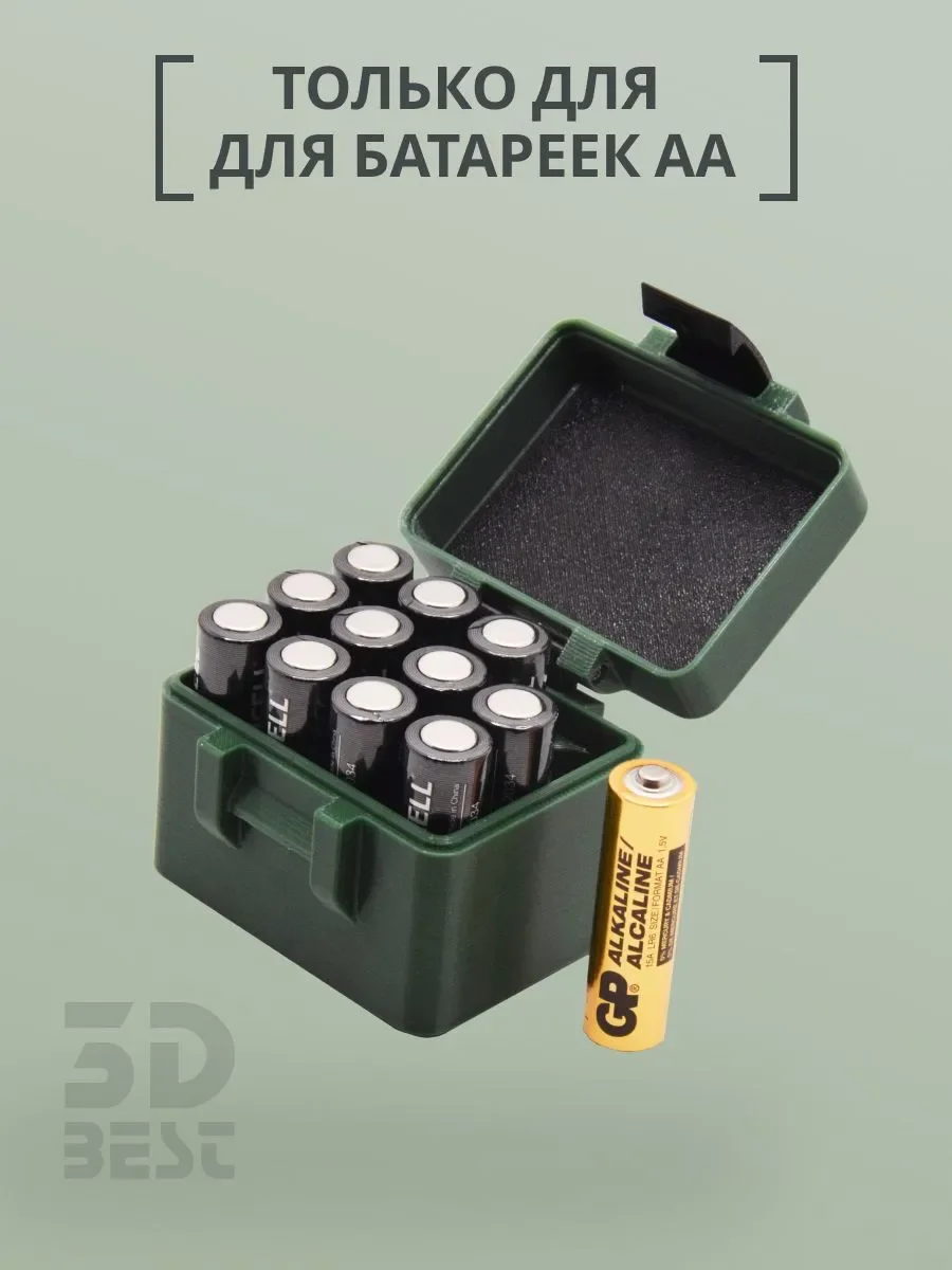 Бокс для батареек АА (пальчиковых) 12 ячеек - миниатюра 3