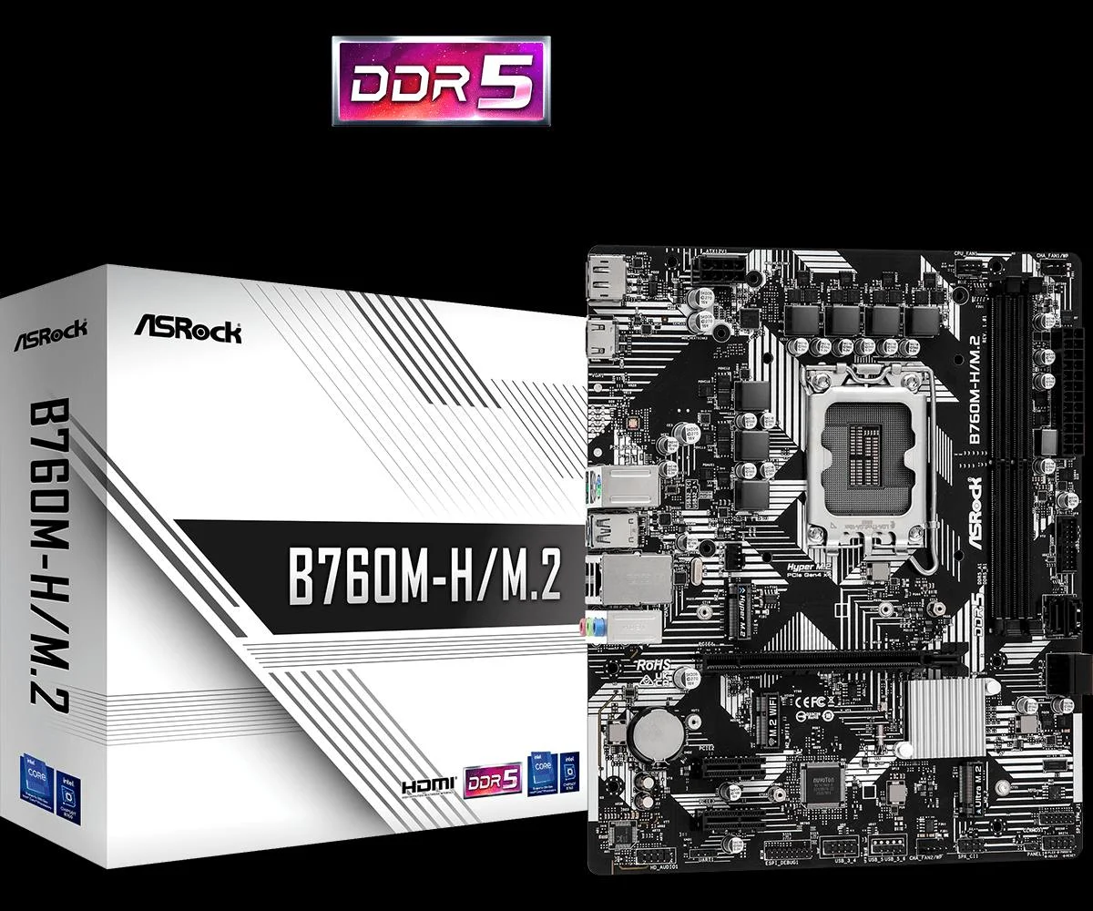 Материнская плата MSI B760m-h/m.2 DDR5 - миниатюра 4