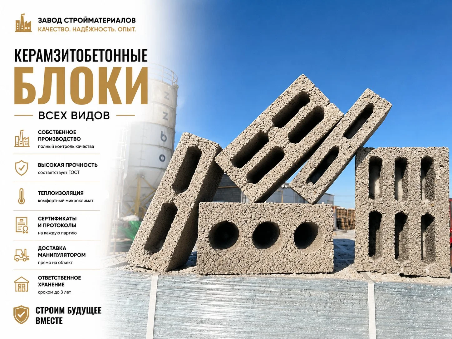 Блоки керамзитные,керамзитобетонные, шлакоблоки - изображение 1
