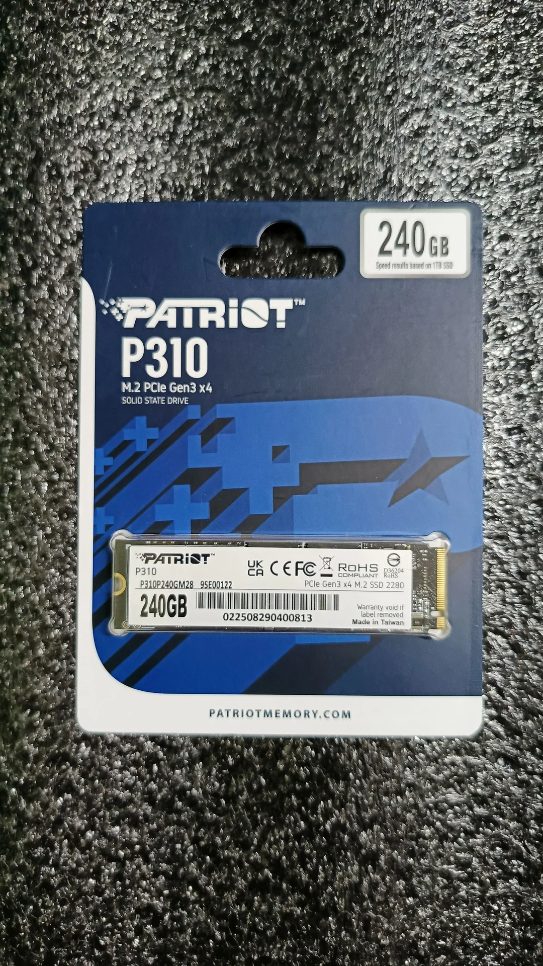 Новый SSD NVMe 240Gb P310 Patriot /Гарантия 5 лет