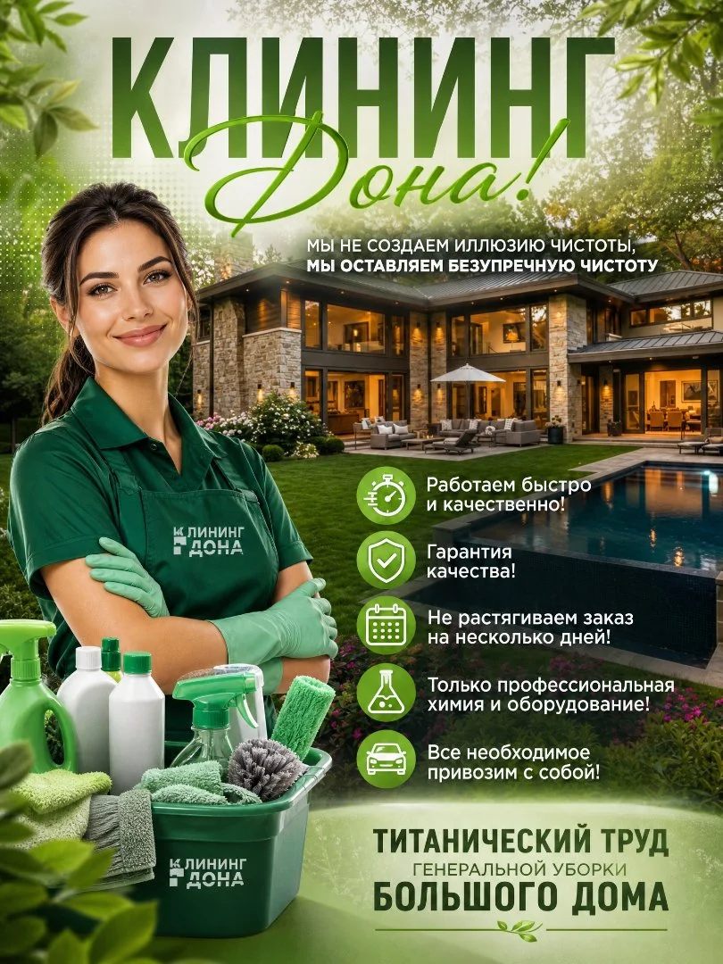 Генеральная уборка квартир и домов Ростов на Дону
