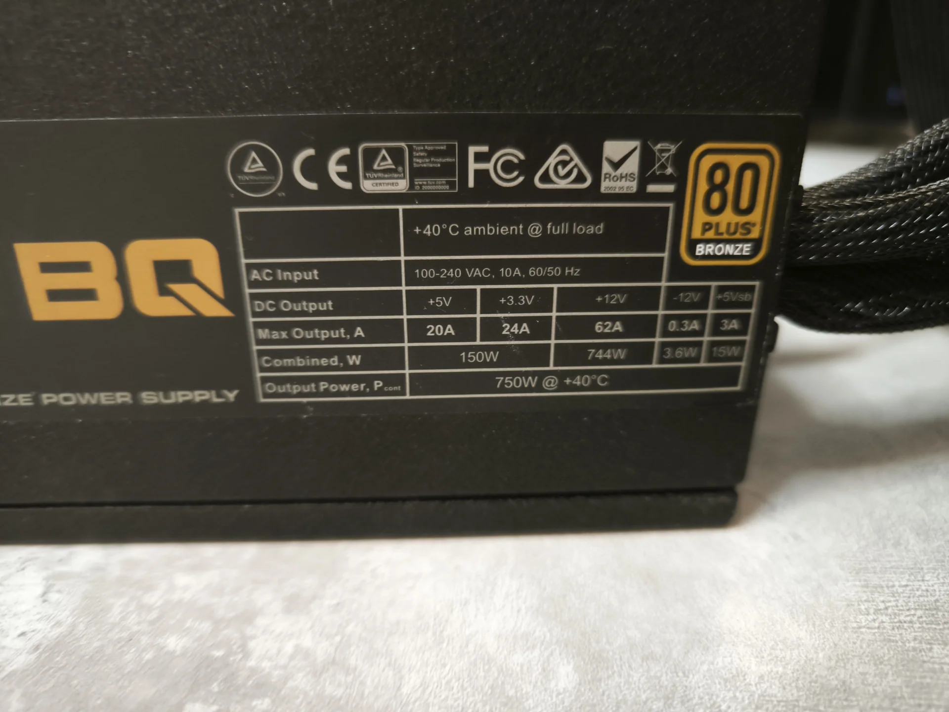 Блок питания 750W EVGA - миниатюра 2