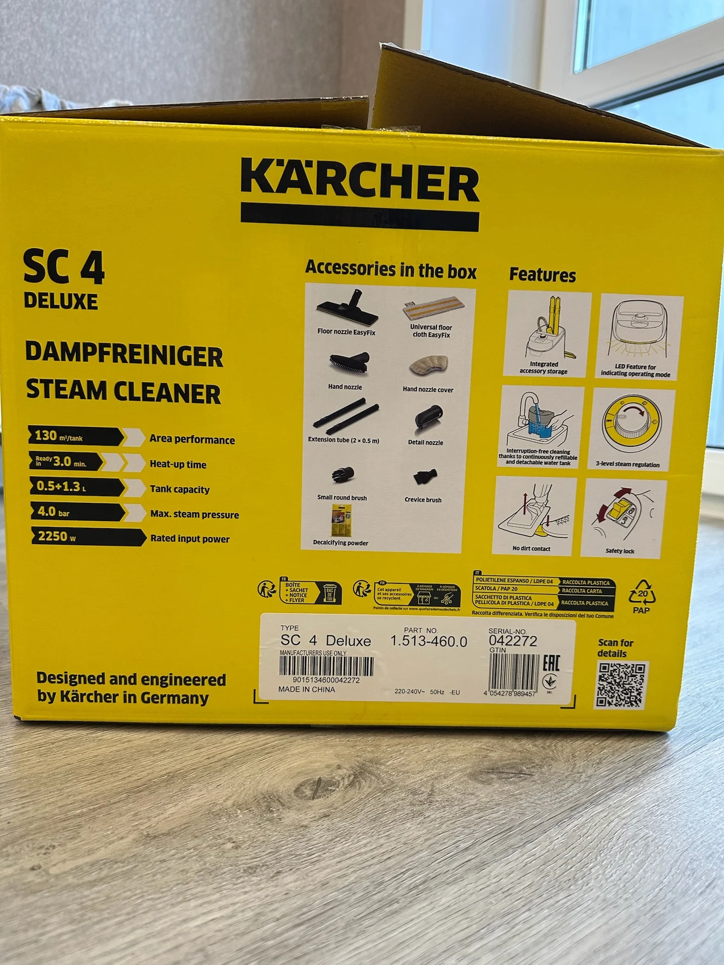 Пароочиститель karcher sc 4 deluxe - миниатюра 2
