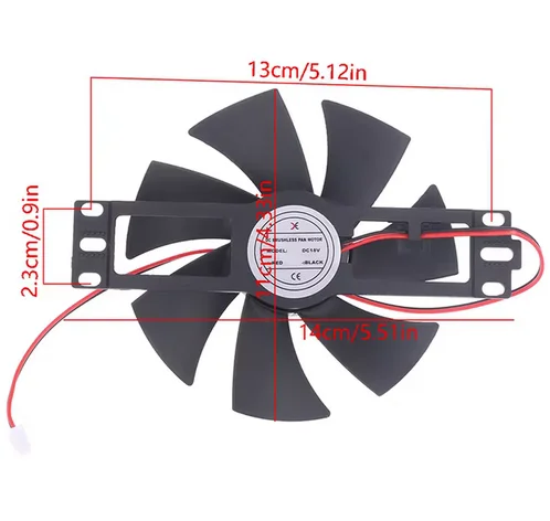 Вентилятор охлаждения для индукционных плит DC18V, D-110mm - миниатюра 2