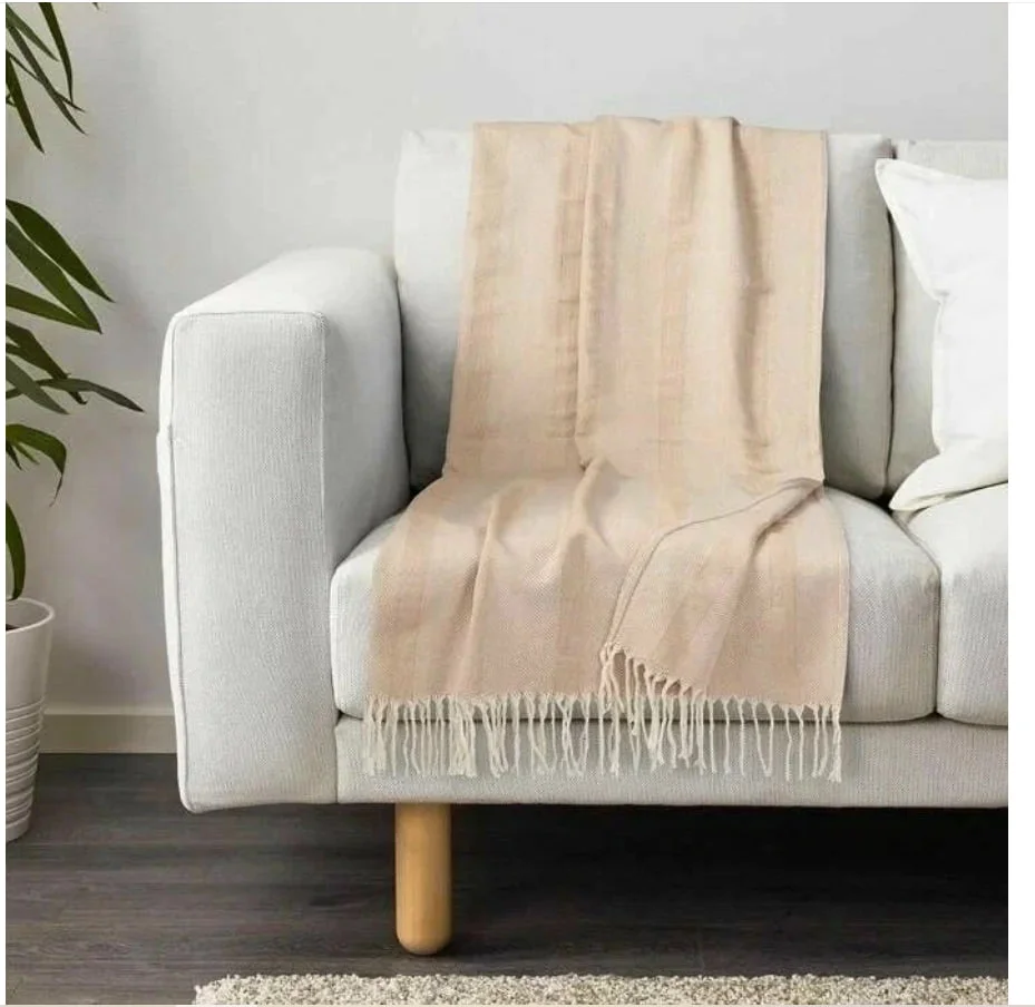 Плед IKEA Герхильд 130x170, Бежевый - миниатюра 5