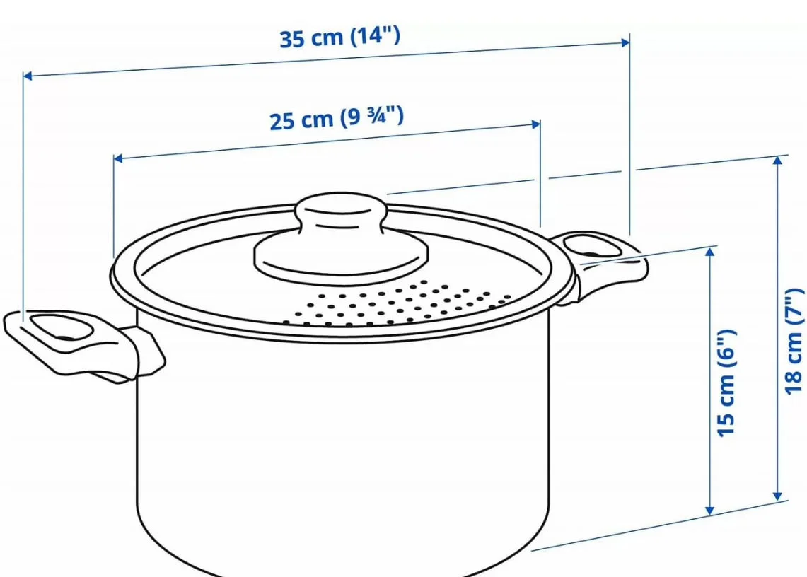 Кастрюля икеа хемлагад, 5 л, диаметр 25 см - миниатюра 2