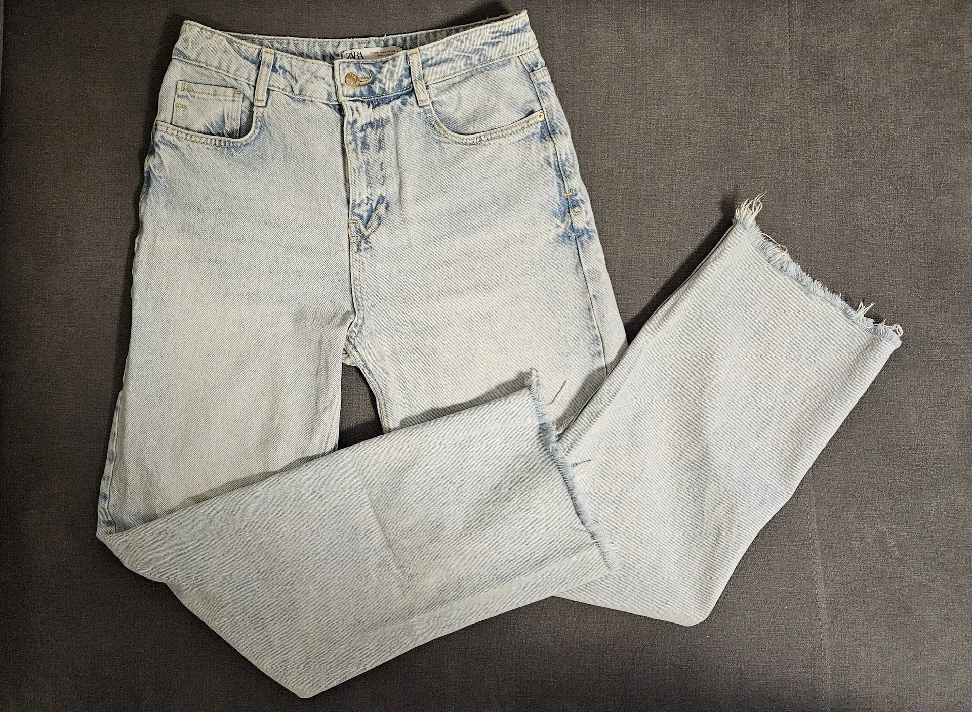 Джинсы Zara Z1975 Straight Leg,Высокая посадка, 38 - миниатюра 3