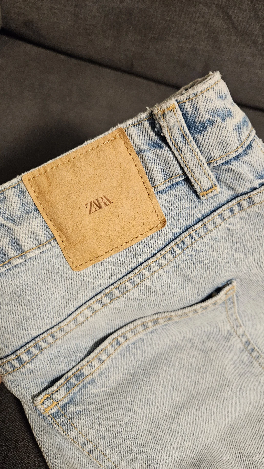 Джинсы Zara Z1975 Straight Leg,Высокая посадка, 38 - миниатюра 5