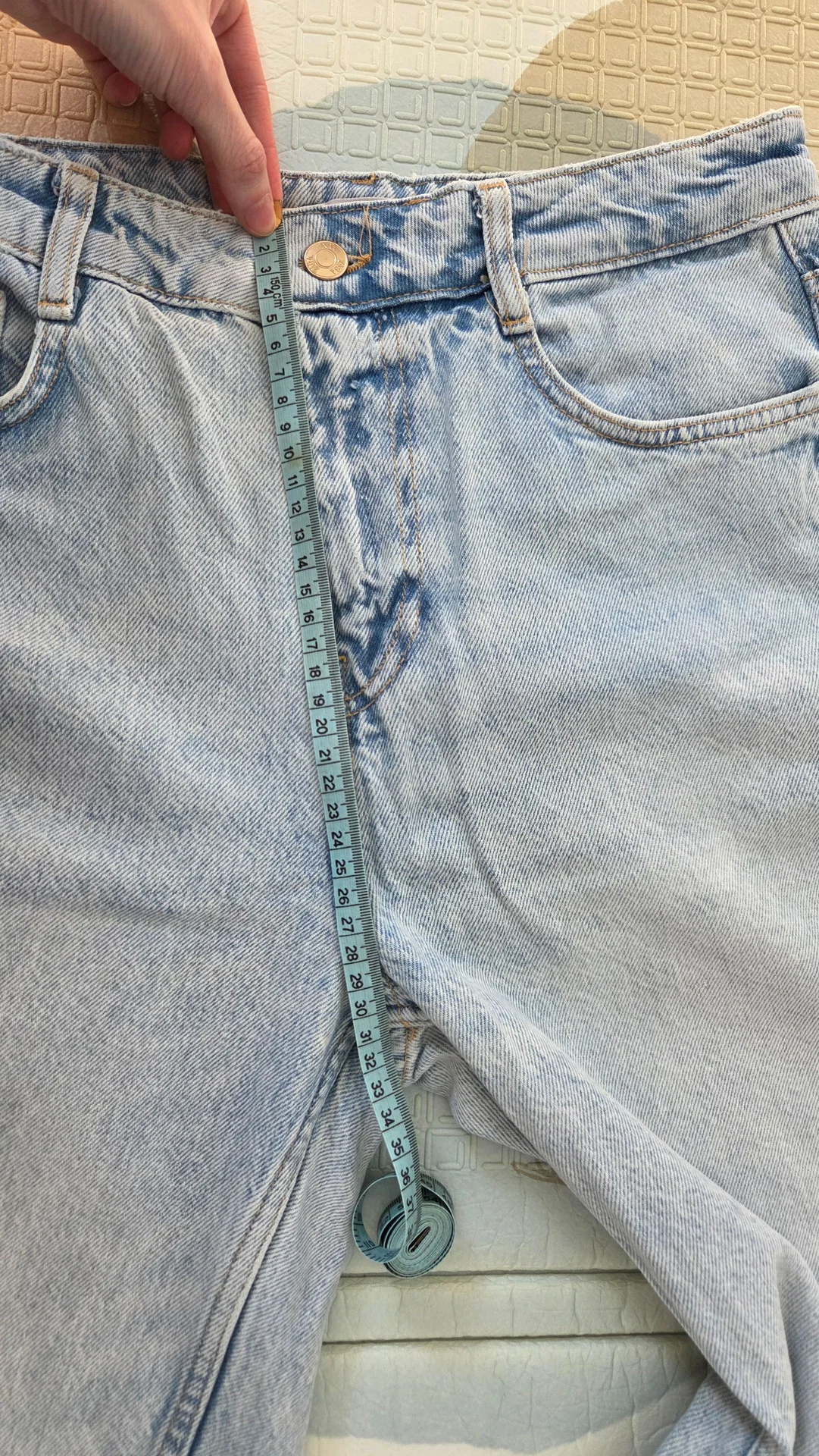 Джинсы Zara Z1975 Straight Leg,Высокая посадка, 38 - миниатюра 9