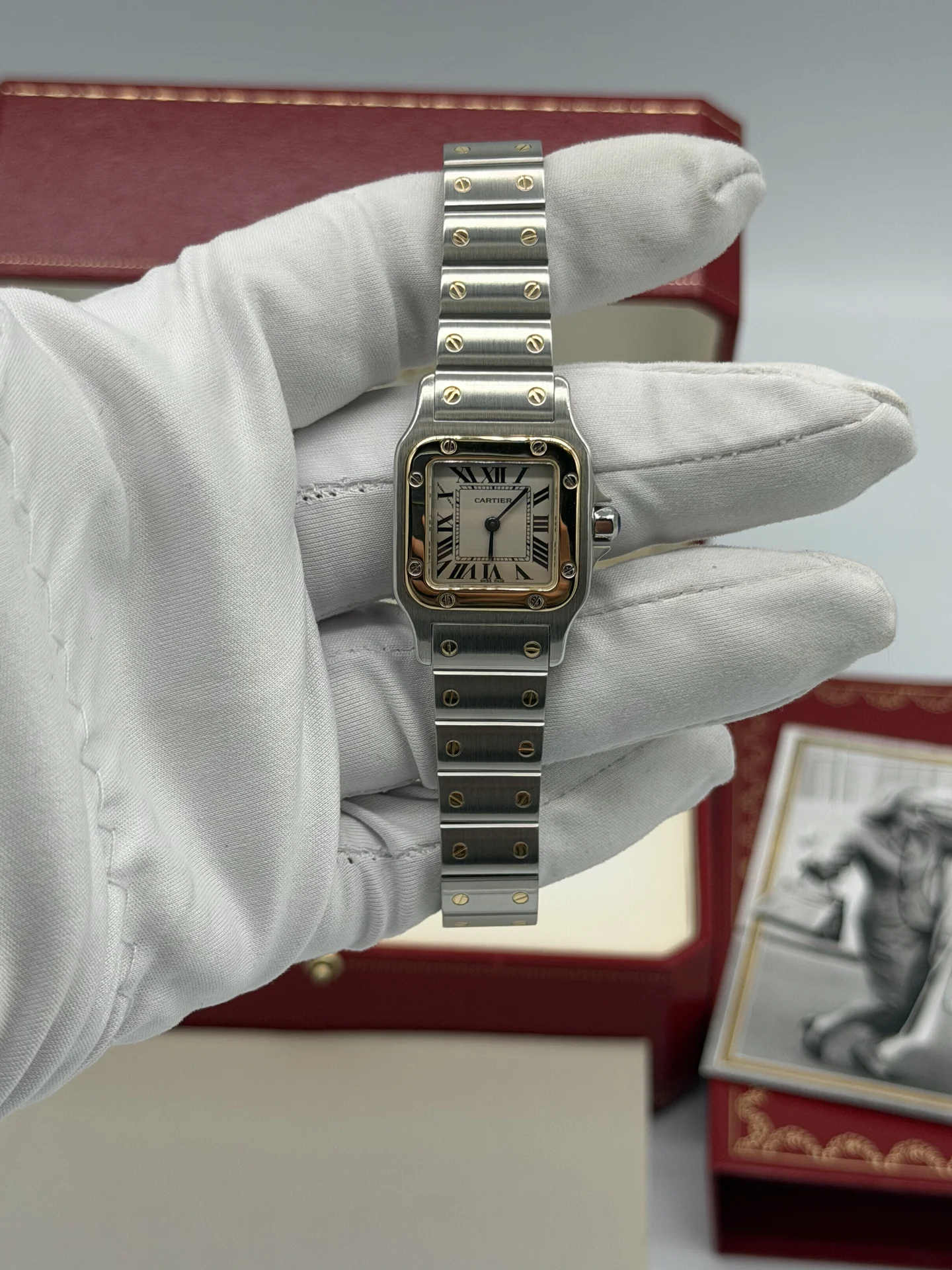Часы Cartier Santos Galbee оригинал - миниатюра 3