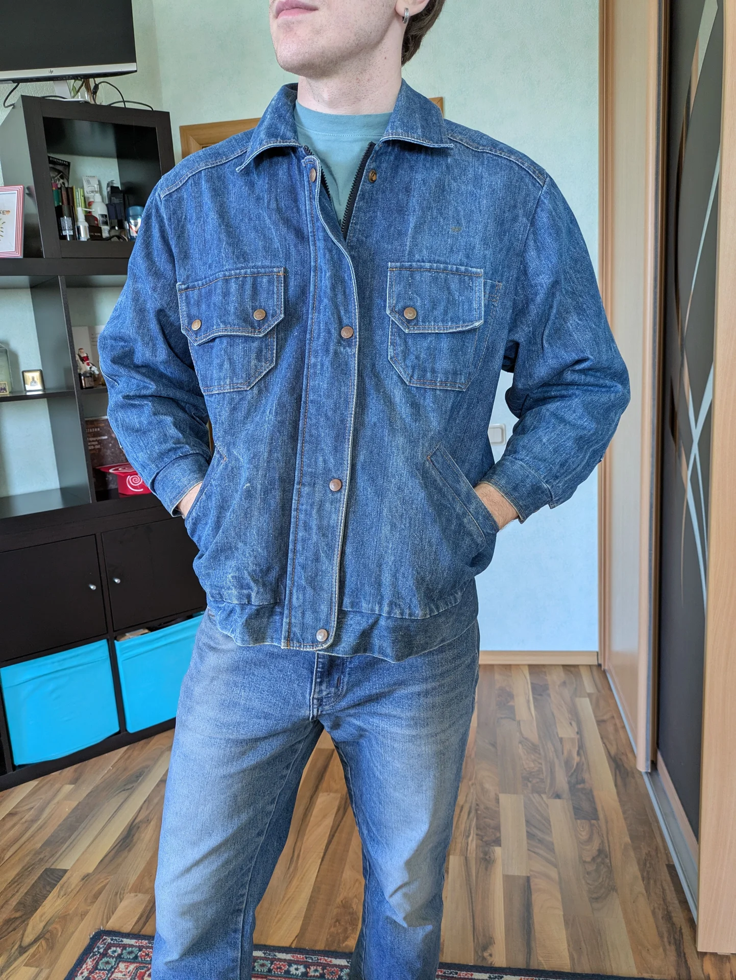 Джинсовая куртка в стиле workwear с принтом 2pac - миниатюра 8
