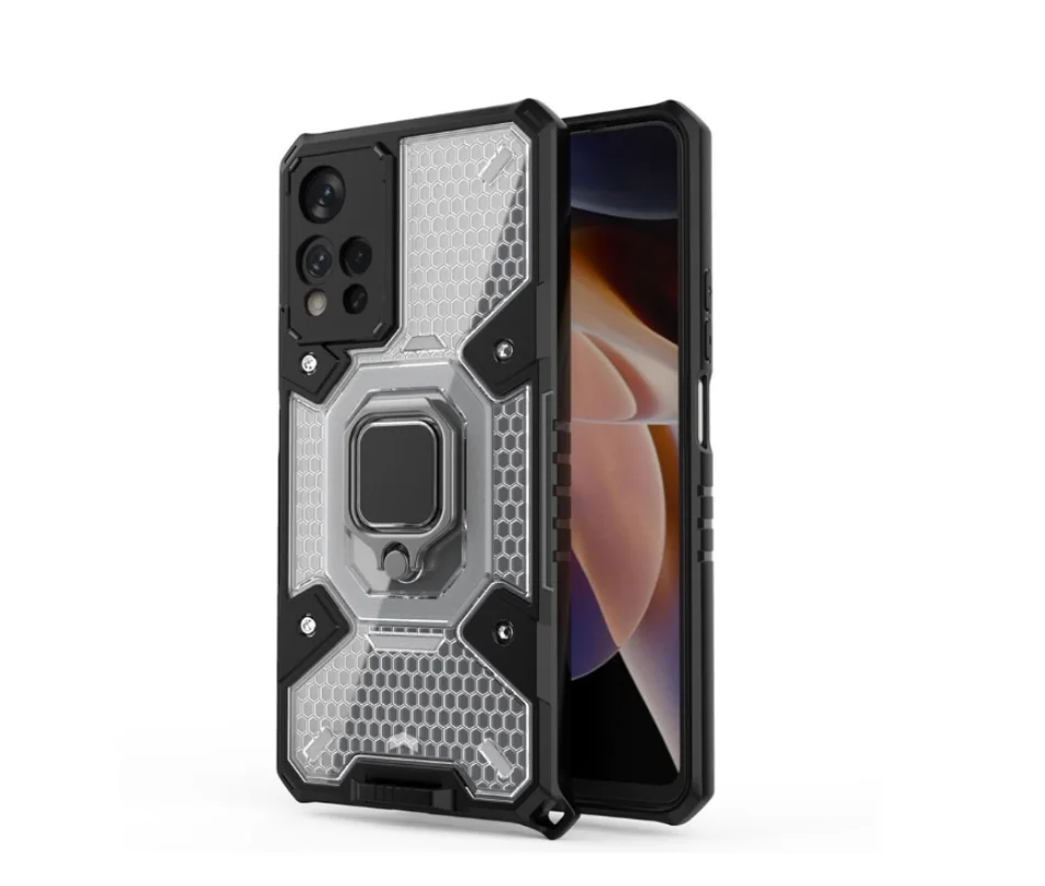 Противоударный чехол с кольцом подставкой для Xiaomi Redmi Note 11 pro - миниатюра 4