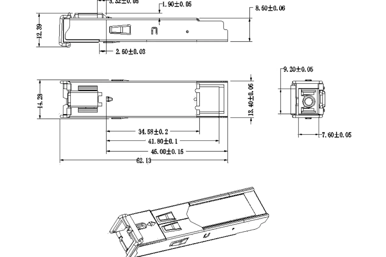 Трансивер ACD SFP-WDM5.03, одномодовый, двунаправленный, SC Simplex, 1.25Гбит/с - миниатюра 2