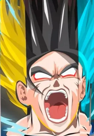 Наклейки Dragon Ball Son Goku Scream Mind-Boggling Dope , для Playstation 5, голубые - миниатюра 6