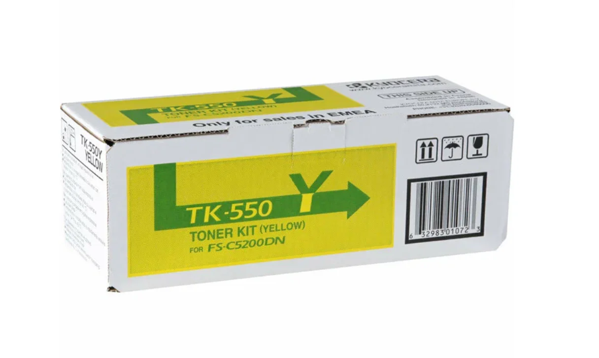 Картридж для лазерного принтера Kyocera TK-550Y, 6000 страниц, жёлтый - миниатюра 2