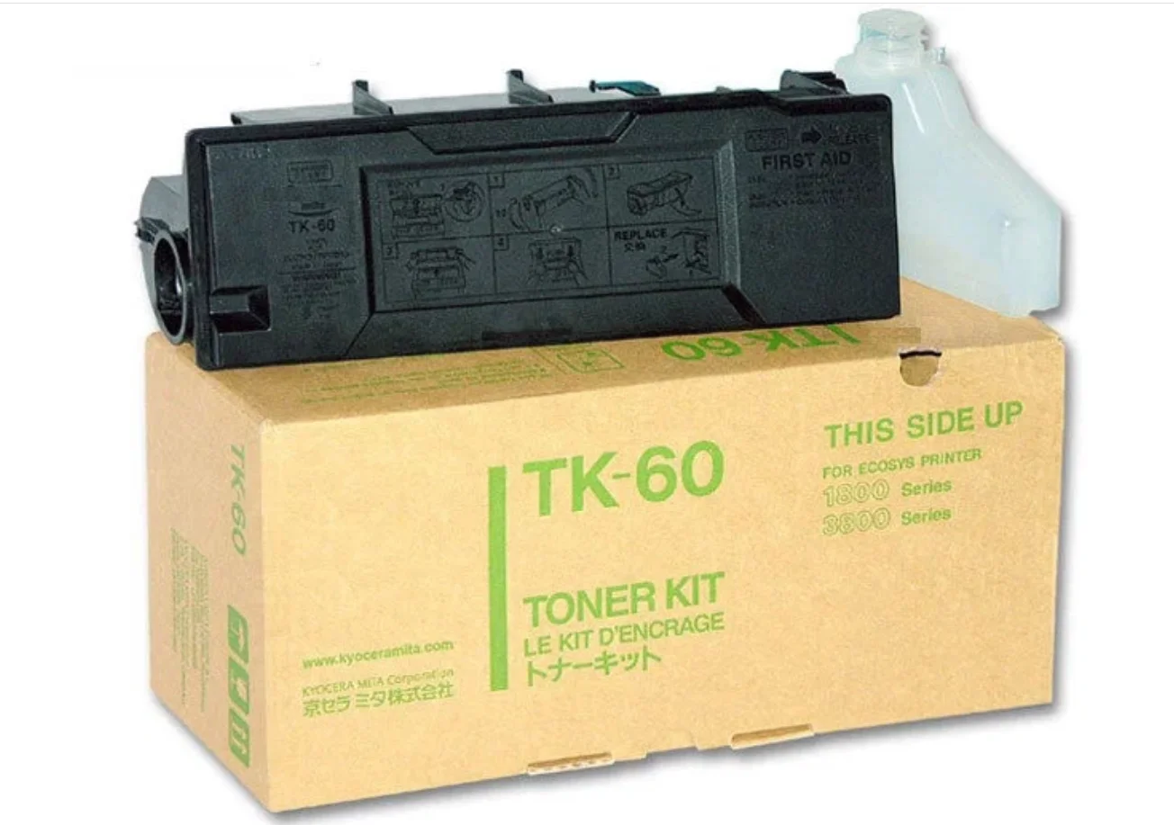 Картридж KYOCERA TK-60 FS-1800/FS-3800, лазерный, пигментные чернила, черный, 20000стр - миниатюра 2