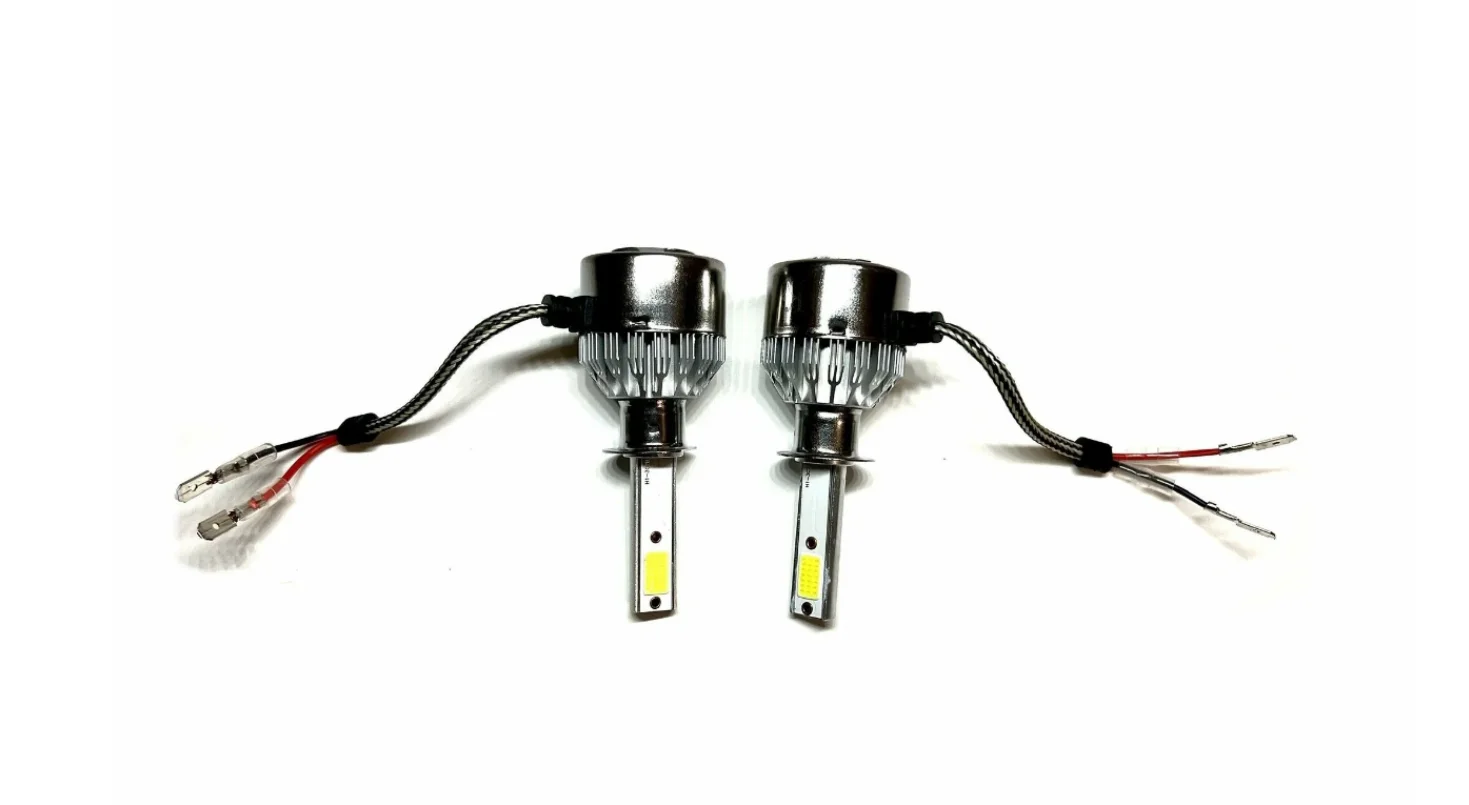 Лампа светодиодная H3 для авто Комплект 2шт. LED C6 (ярче ксенона) 12V 6000K 36W 3800Lm - миниатюра 3
