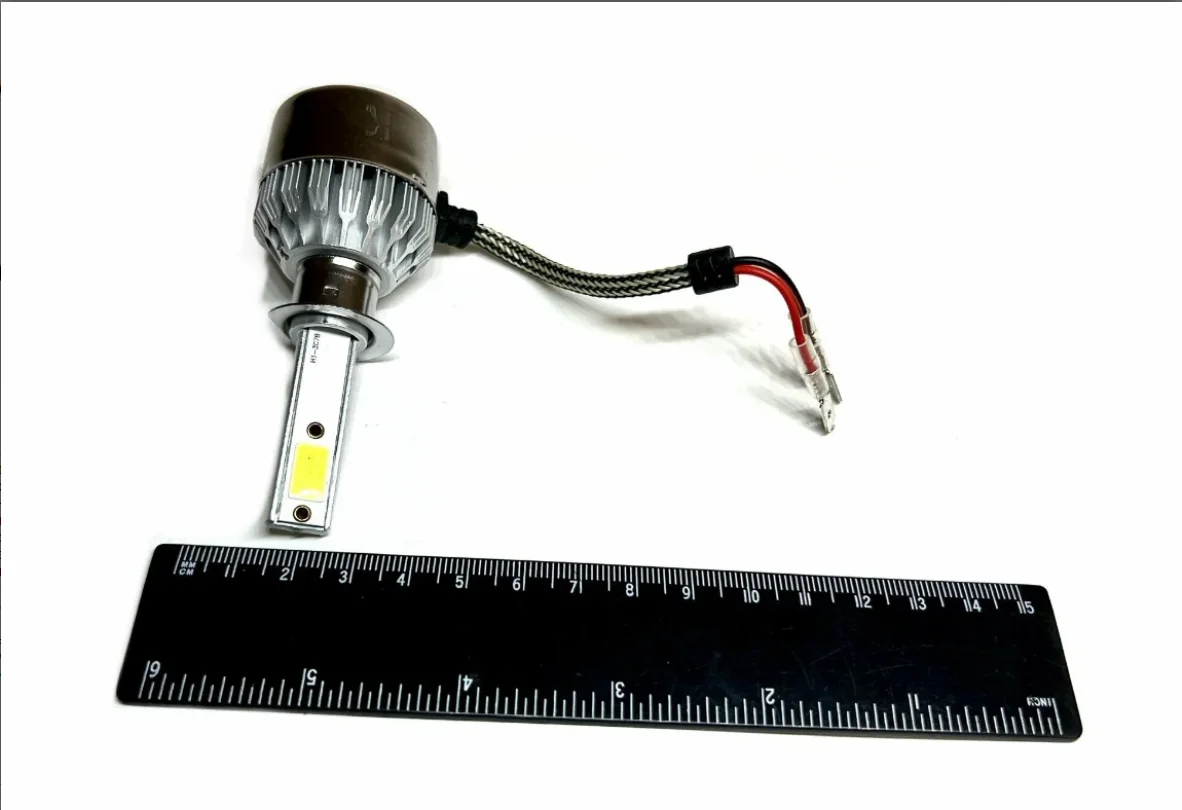 Лампа светодиодная H3 для авто Комплект 2шт. LED C6 (ярче ксенона) 12V 6000K 36W 3800Lm - миниатюра 4