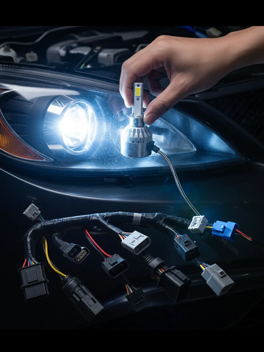 Лампа светодиодная H3 для авто Комплект 2шт. LED C6 (ярче ксенона) 12V 6000K 36W 3800Lm - миниатюра 7