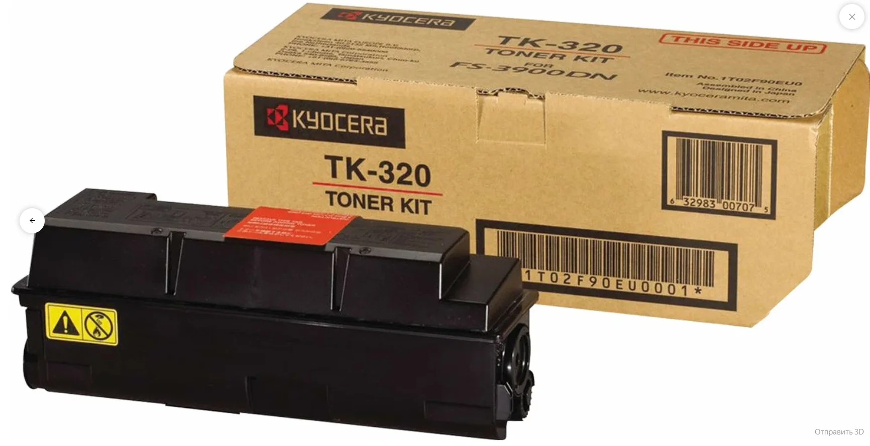 Картридж Kyocera TK-320, для принтеров Kyocera FS-3900/4000 DN, черный, 1 шт. - миниатюра 2