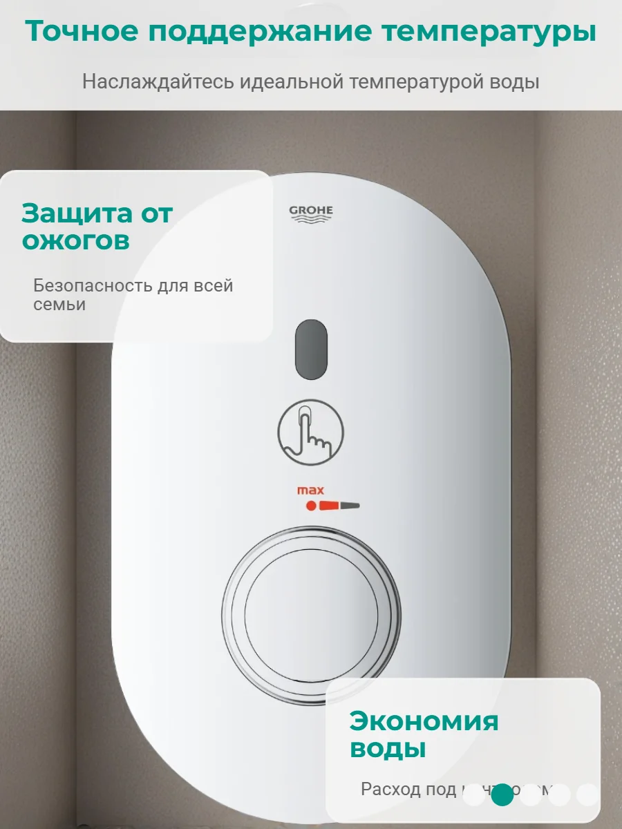 Внешняя часть термостатического смесителя Grohe Eurosmart Cosmopolitan E 36456000 - изображение 1
