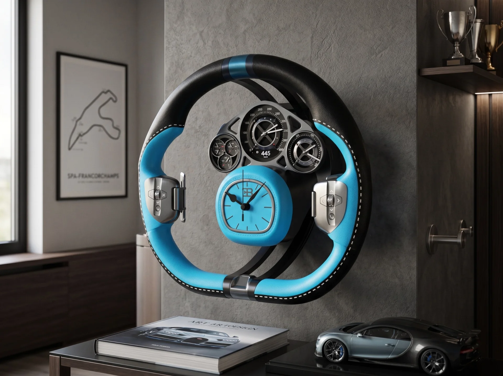 Часы настенные/настольные Руль Bugatti Tourbillon - миниатюра 3
