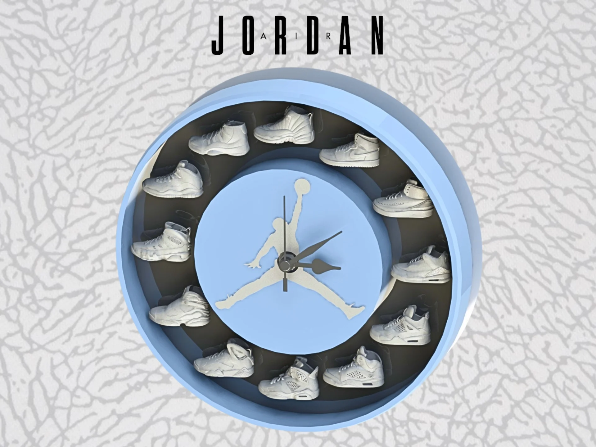 Часы настенные/настольные Retro Jordan 1-12 - миниатюра 6