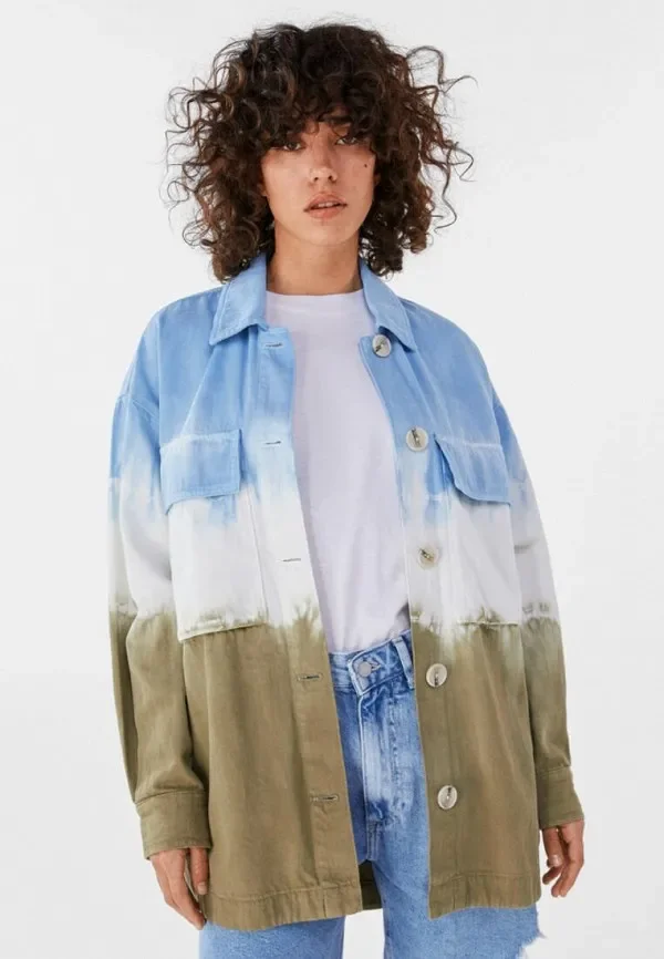 Куртка рубашка джинсовая bershka - изображение 1