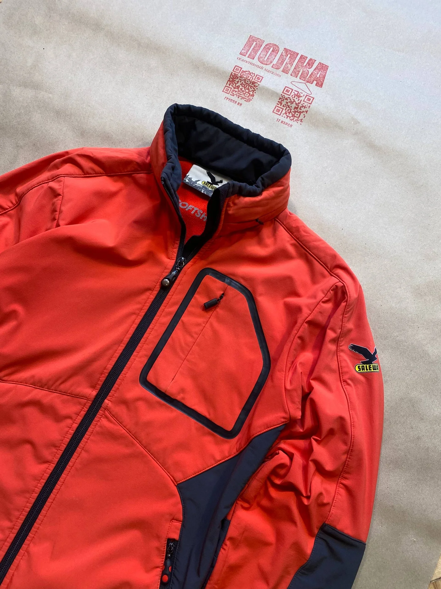 Софтшел Salewa vintage с капюшоном - миниатюра 2