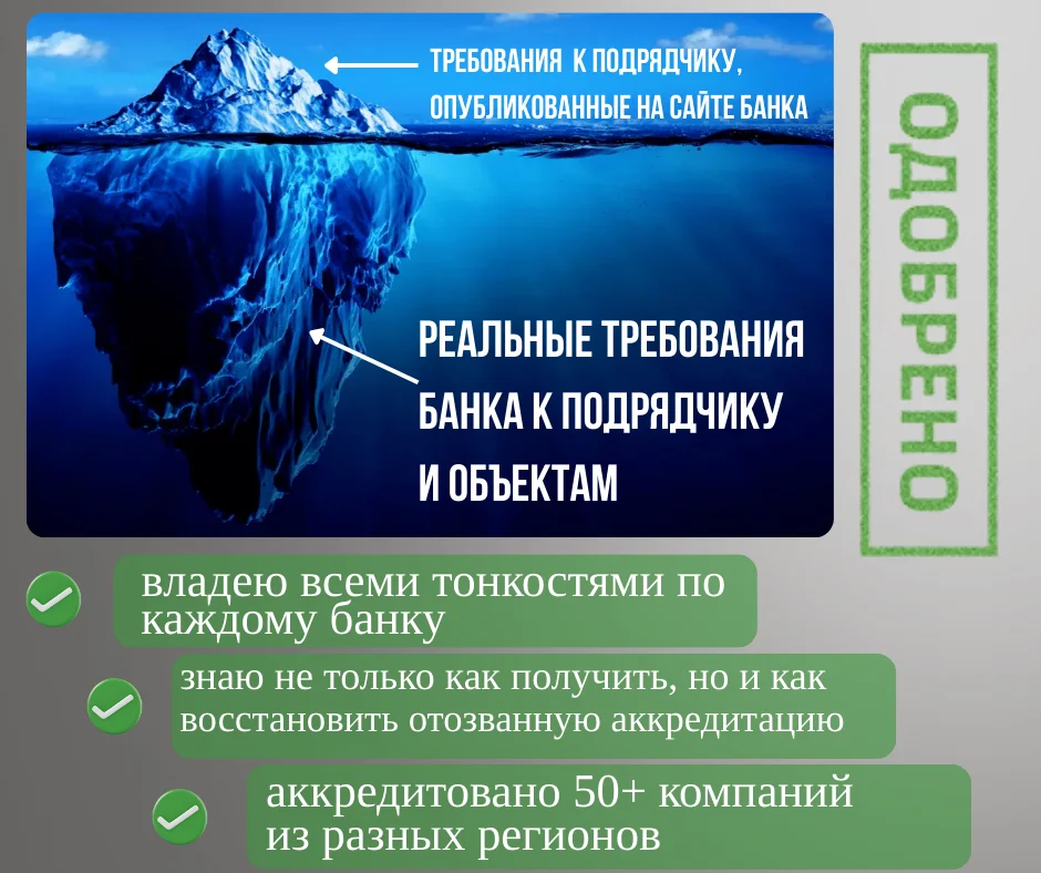 Аккредитация подрядчиков ИЖС в банке - миниатюра 2