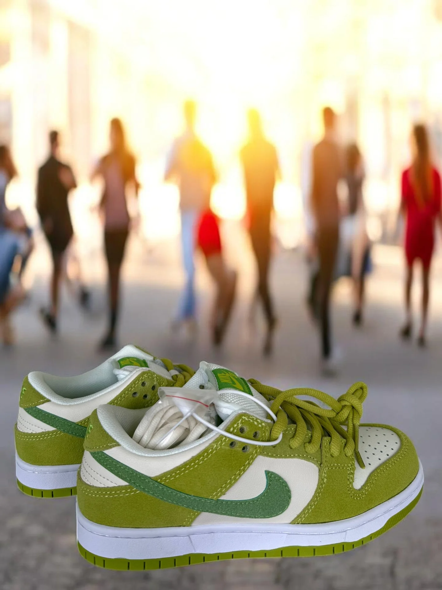 Кроссовки Nike Dunk Low Green Suede - миниатюра 3