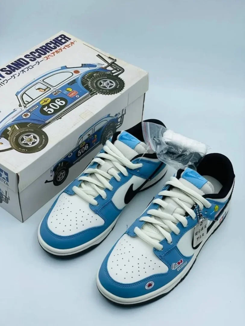 Кроссовки Nike Dunk Low Custom Stickers Blue - миниатюра 2