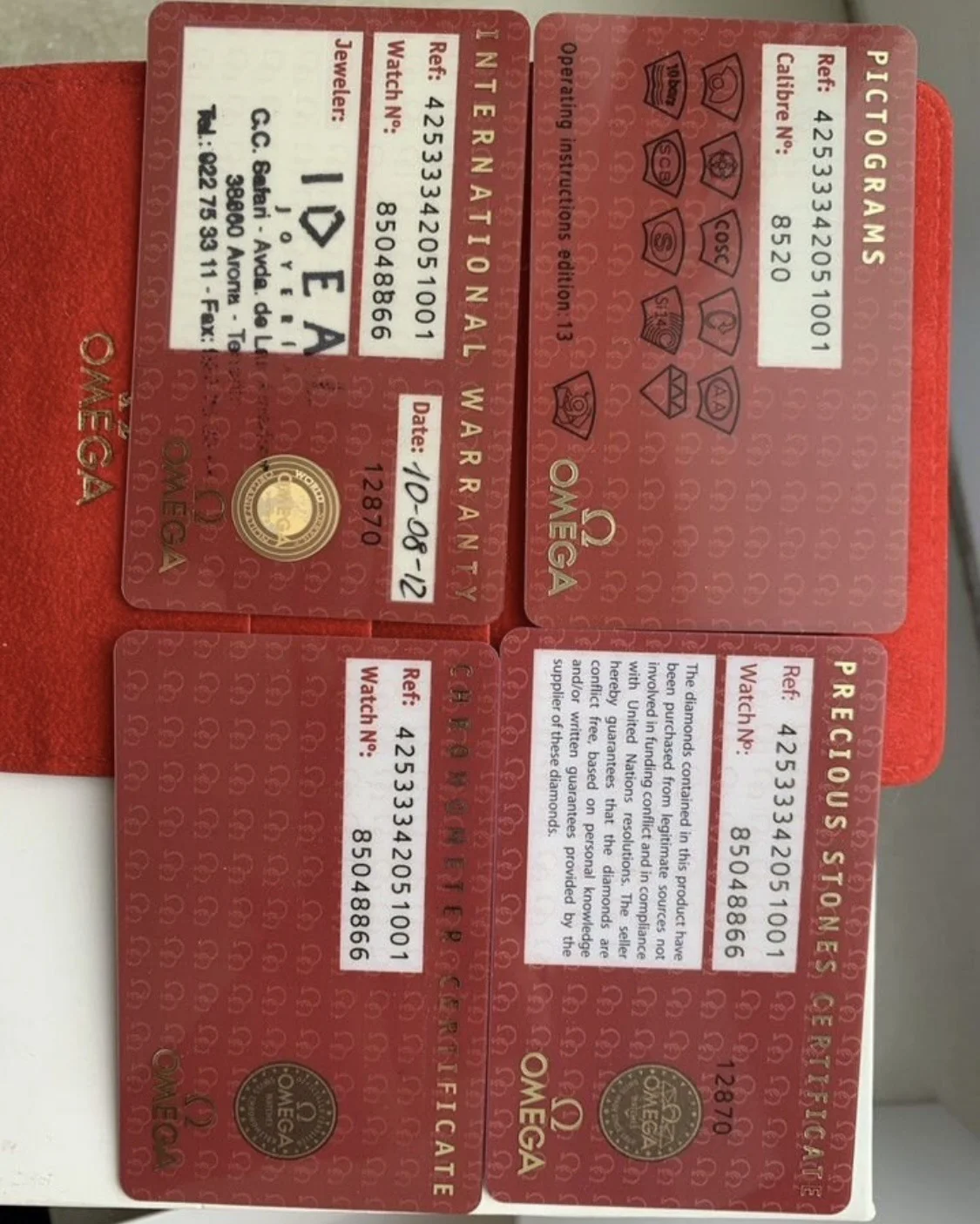Часы Omega с бриллиантами 42533342051001 оригинал - миниатюра 4