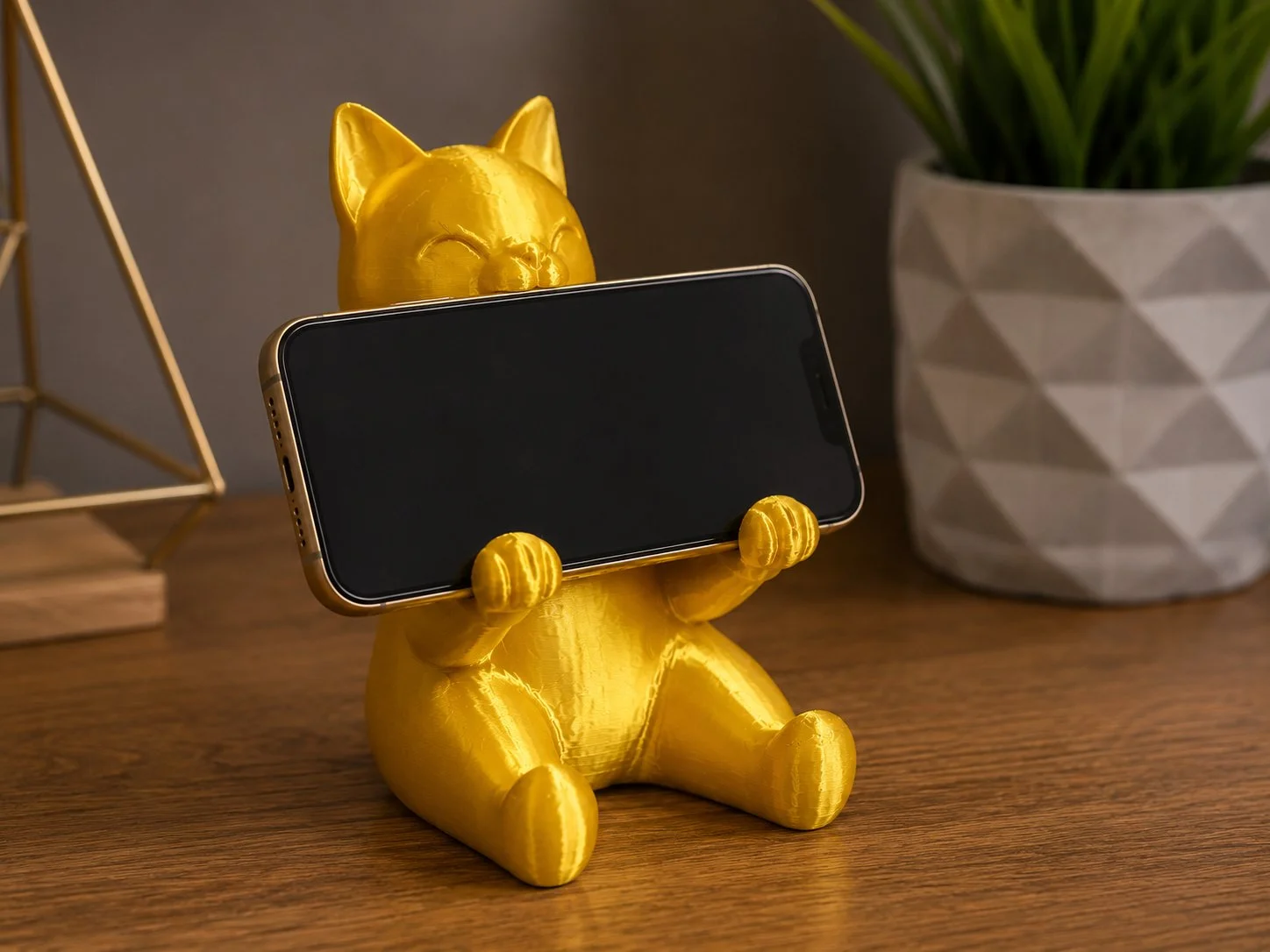Подставка для телефона «Золотой Котик» 🐱✨ - миниатюра 2
